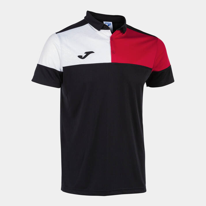 Koszulka polo JOMA CREW V czarno-biało-czerwona 103208.106