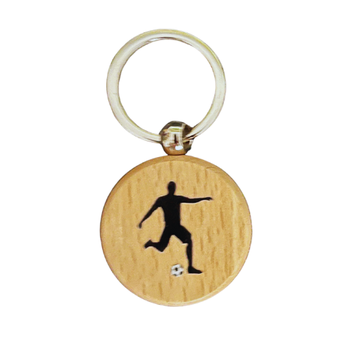 Brelok drewniany z logo