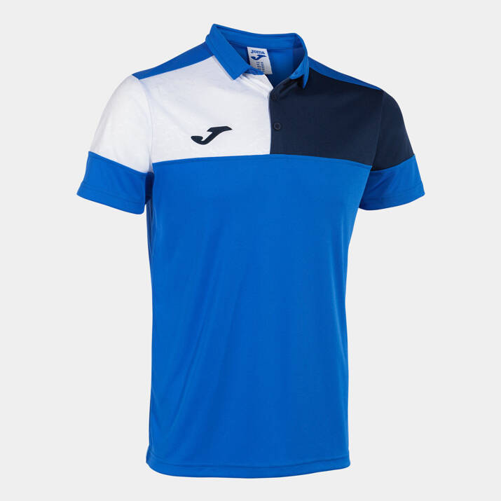 Koszulka polo JOMA CREW V niebiesko-biało-granatowa 103208.703