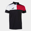 Koszulka polo JOMA CREW V czarno-biało-czerwona 103208.106