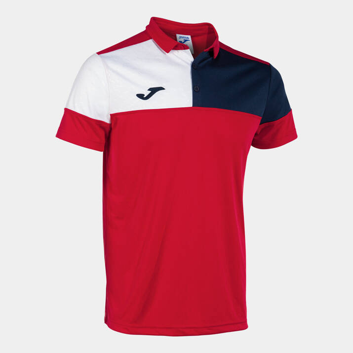 Koszulka polo JOMA CREW V czerwono-biało-granatowa 103208.603