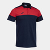Koszulka polo JOMA CREW V granatowo-czerwona 103297.336