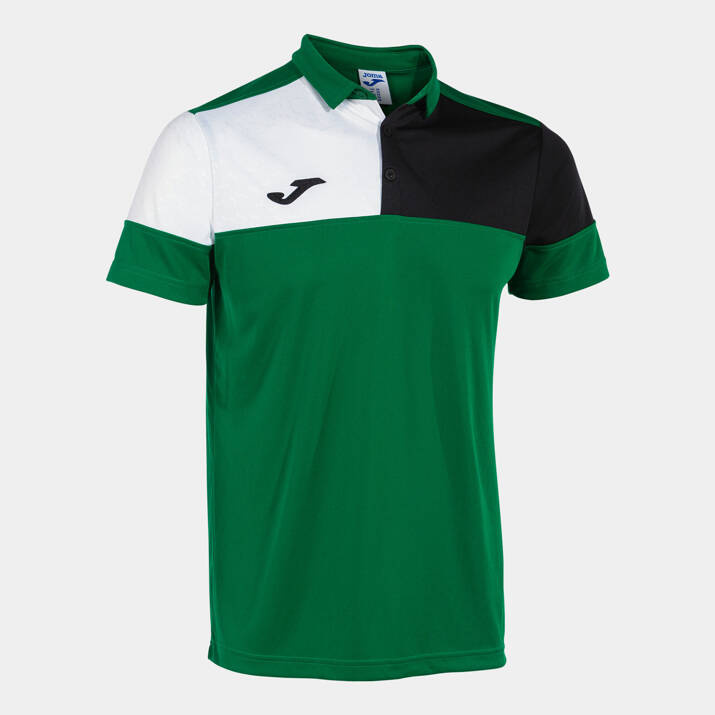 Koszulka polo JOMA CREW V zielono-biało-czarna 103208.451