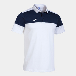 Koszulka polo JOMA CREW V biało-granatowa 103297.203