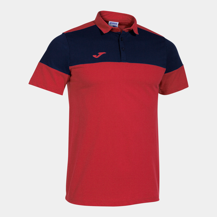 Koszulka polo JOMA CREW V czerwono-granatowa 103297.603