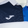 Koszulka polo JOMA CREW V biało-granatowo-niebieska 103208.207