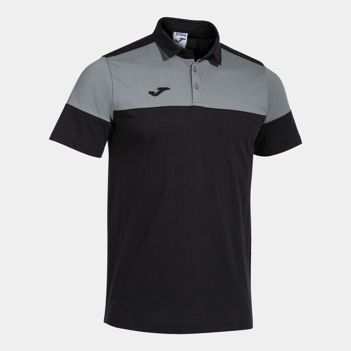 Koszulka polo JOMA CREW V czarno-szara 103297.111