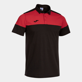 Koszulka polo JOMA CREW V czarno-czerwona 103297.106