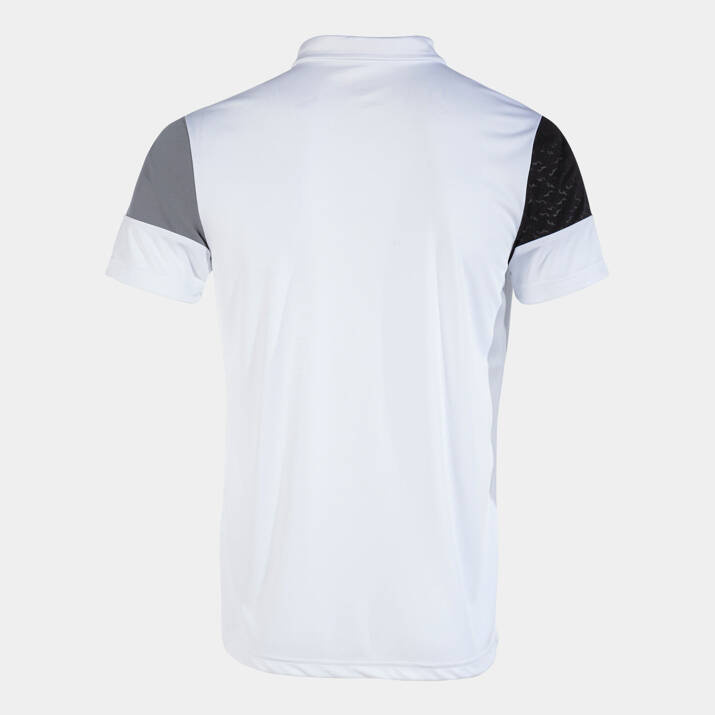 Koszulka polo JOMA CREW V biało-czarno-szara 103208.211
